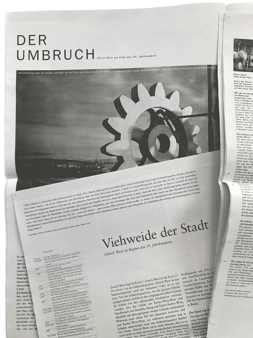 Typografie «Werkstadt West Zeitung»